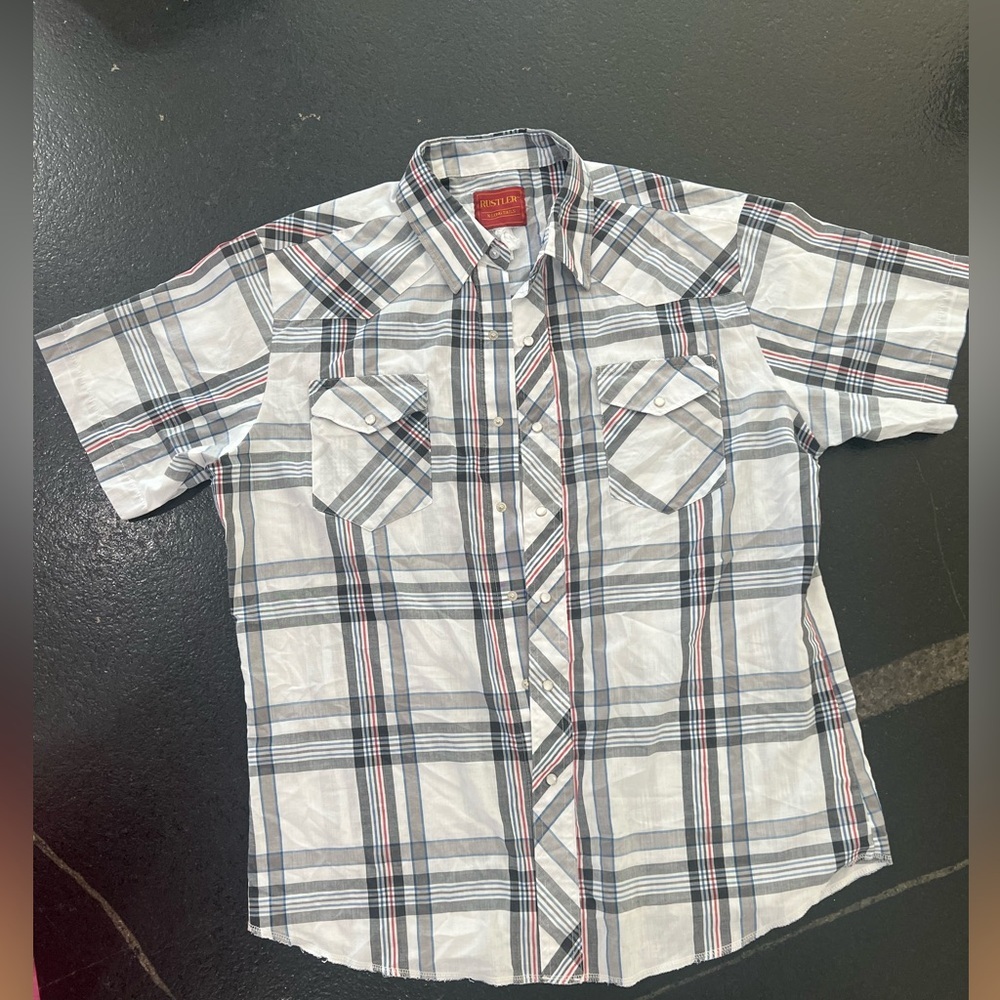 Rustler by Wrangler Western Pearl Snap Shirt – XL / XXL (XLong) - Picture 2 of 16